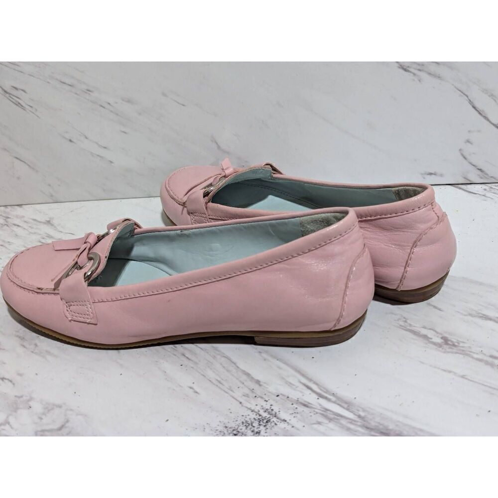 Antonio Melani Women's Pink Solid Soft Leather Loafers Flat Shoe Size 6.5 - Picture 2 of 8